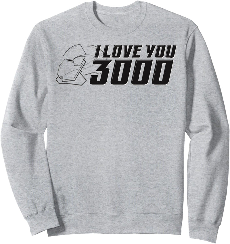 Marvel Avengers Endgame I Love You 3000 Iron Man Outline Sweatshirt