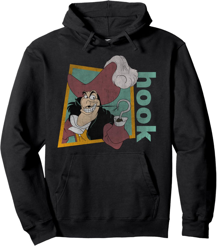 Disney Peter Pan Retro Captain Hook Smirking Pullover Hoodie