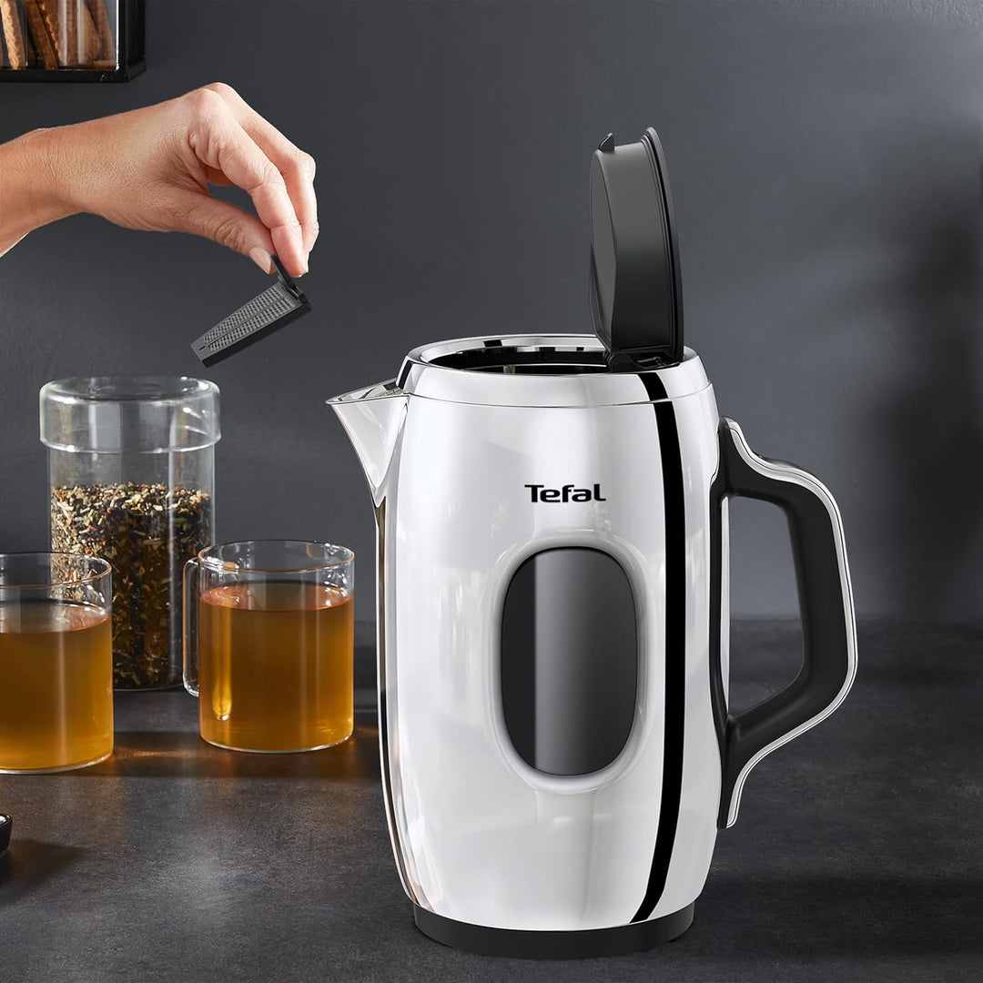 Tefal KI883D Majestuo Wasserkocher | intuitives Bedienpanel | 9 Temperaturen | doppellagiges Design