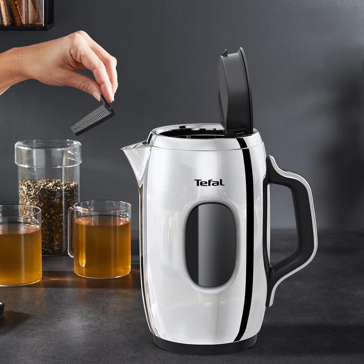 Tefal KI883D Majestuo Wasserkocher | intuitives Bedienpanel | 9 Temperaturen | doppellagiges Design