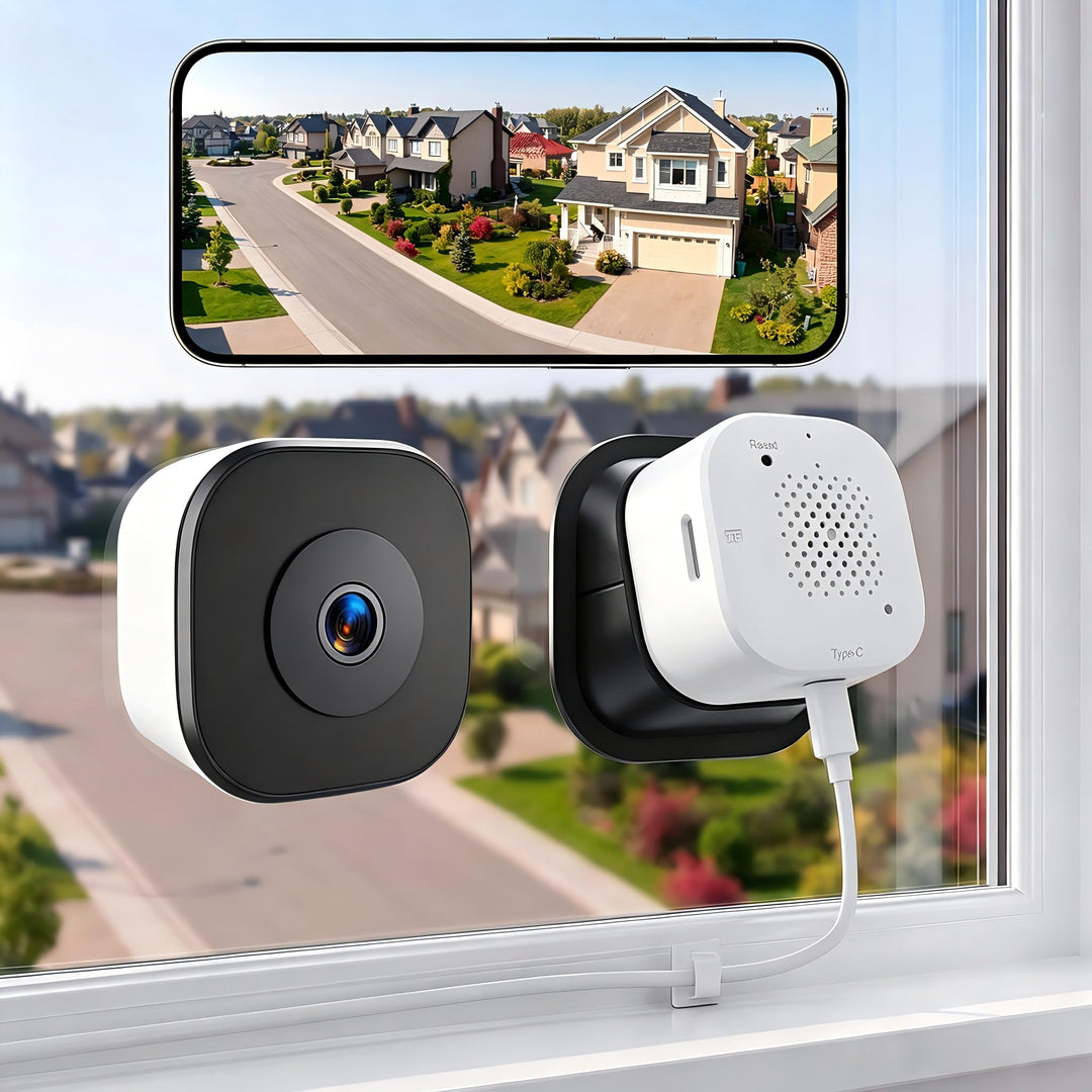 2K Fensterkamera Innen, Dual‑Band WLAN Überwachungskamera Innen,Mini Kamera Weiss 1 Stück, Weiss 1 S