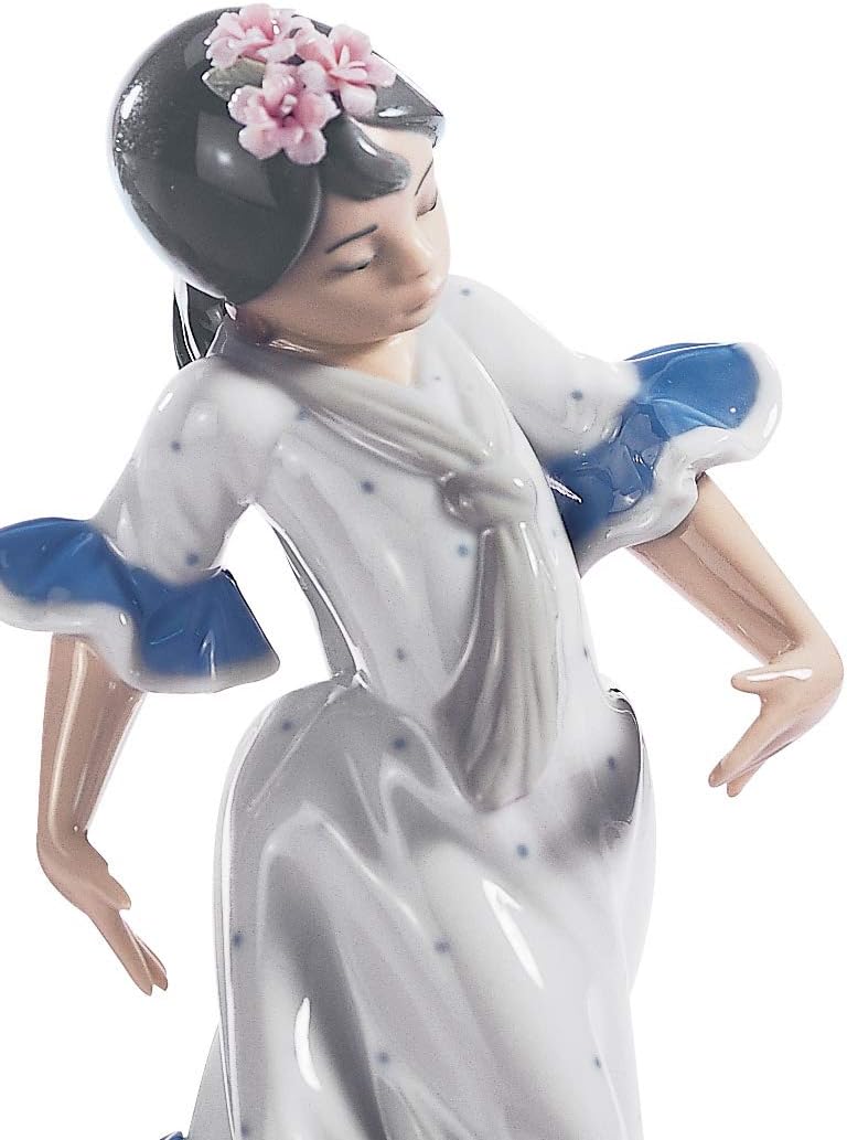 LLADRÓ Mädchen-Figur Kleine Tänzerin Mit Gesenkten Armen. Flamenco. Porzellan.