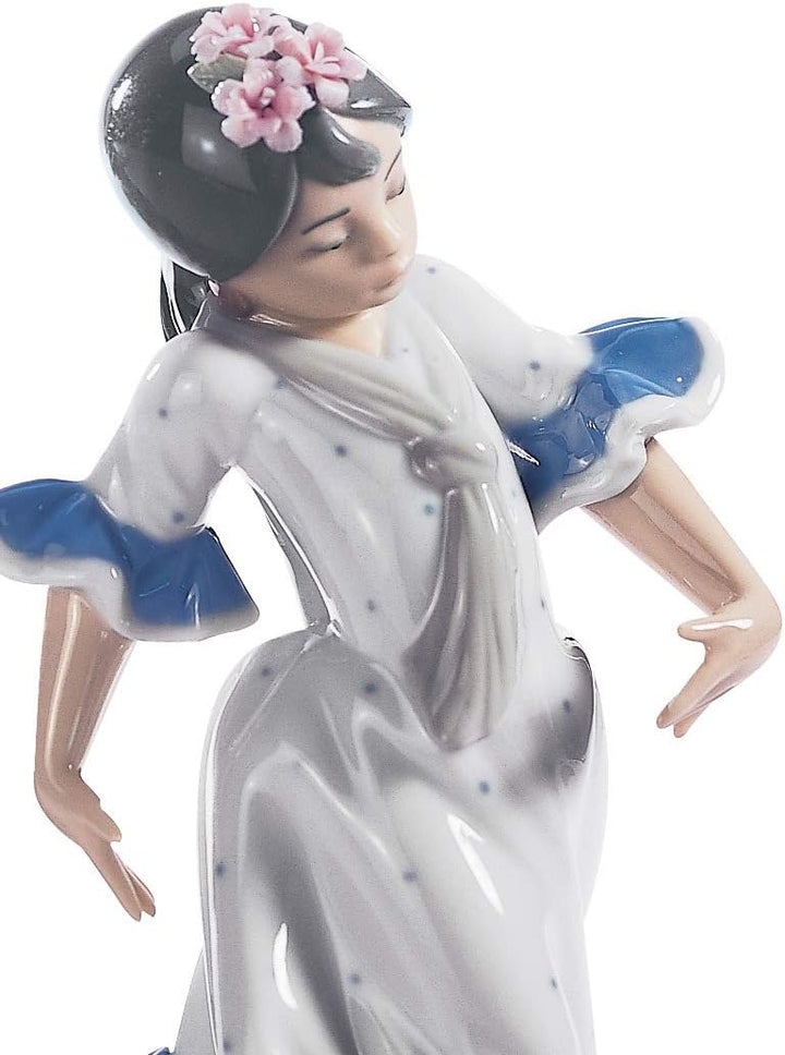 LLADRÓ Mädchen-Figur Kleine Tänzerin Mit Gesenkten Armen. Flamenco. Porzellan.