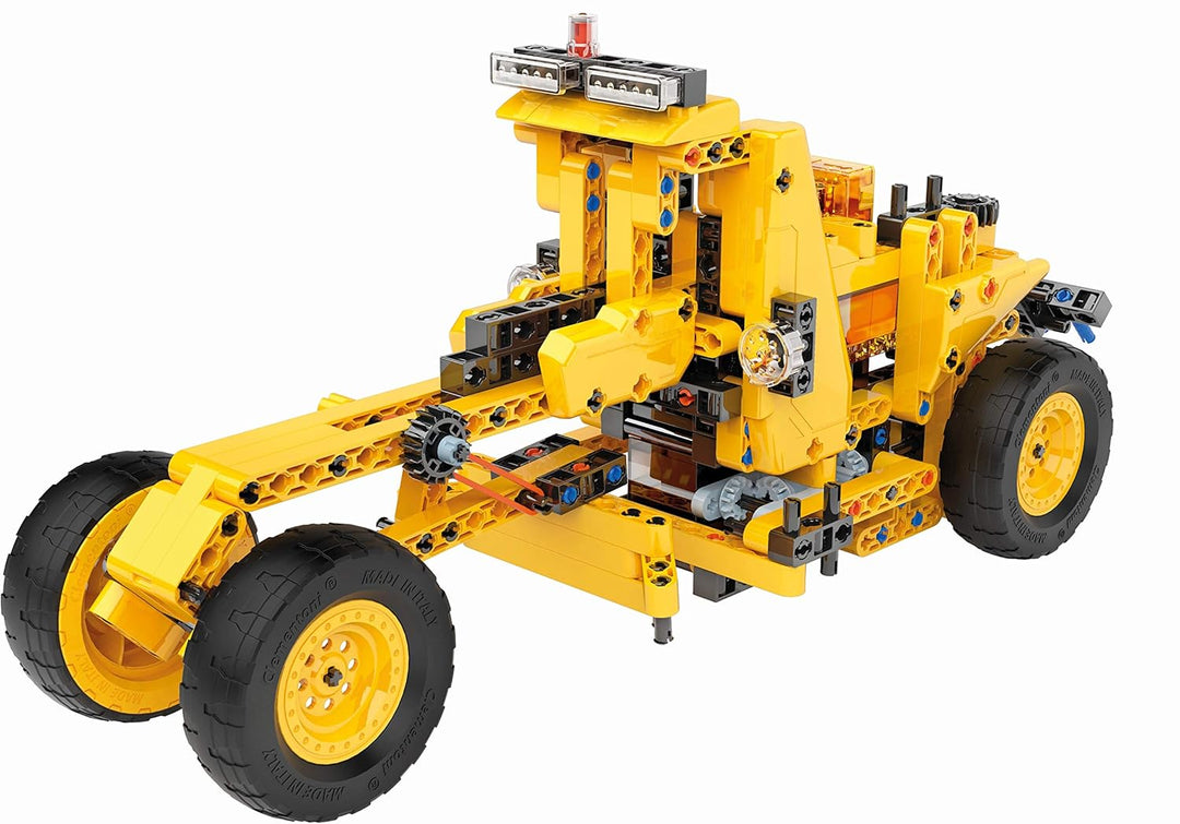 Clementoni 59162 Galileo Science – Construction Challenge Bulldozer, Bausatz für eine Planierraupe,