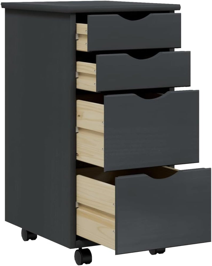 Festnight Rollcontainer Rollschrank mit schubladen Bürocontainer Aktenschrank mit Rollen aufbewahrun