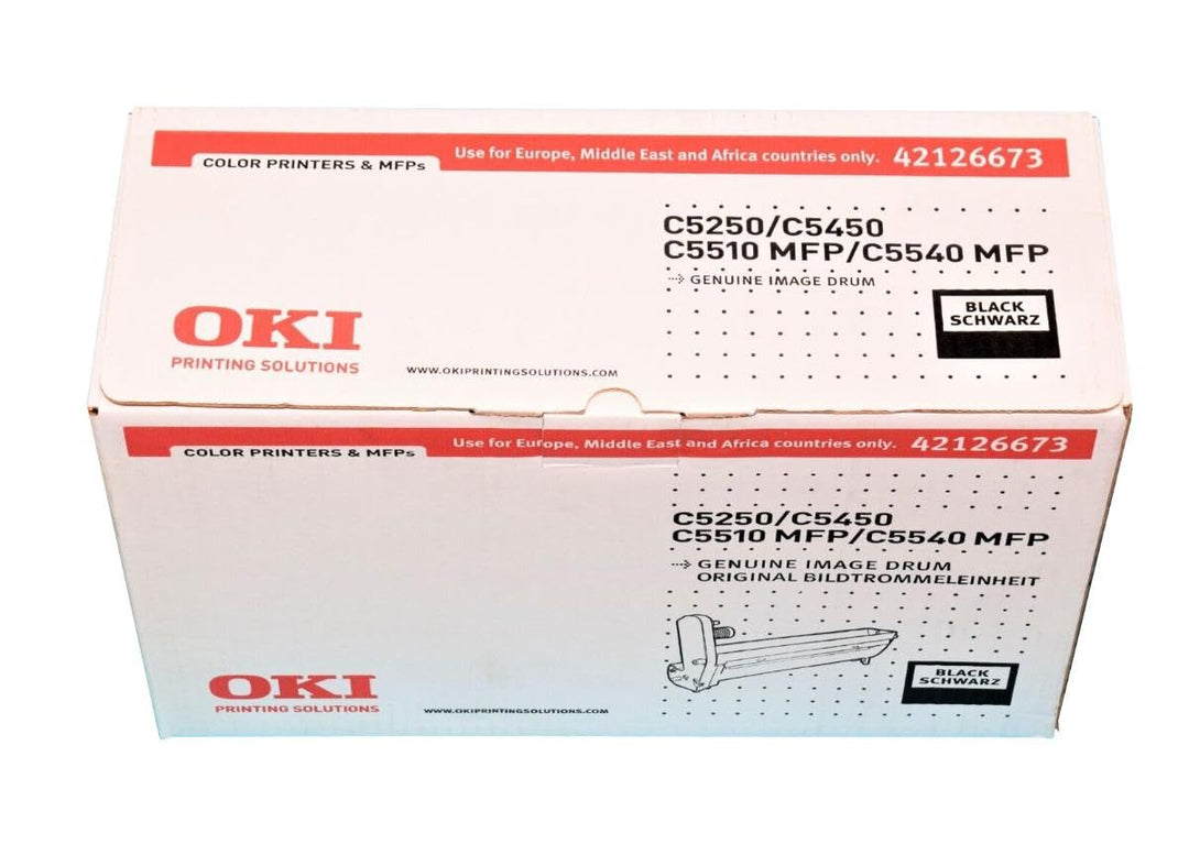 OKI 42126673 Trommeleinheit für Laserdrucker C5250 C5450 C5510 MFP C5540 MFP, schwarz, schwarz