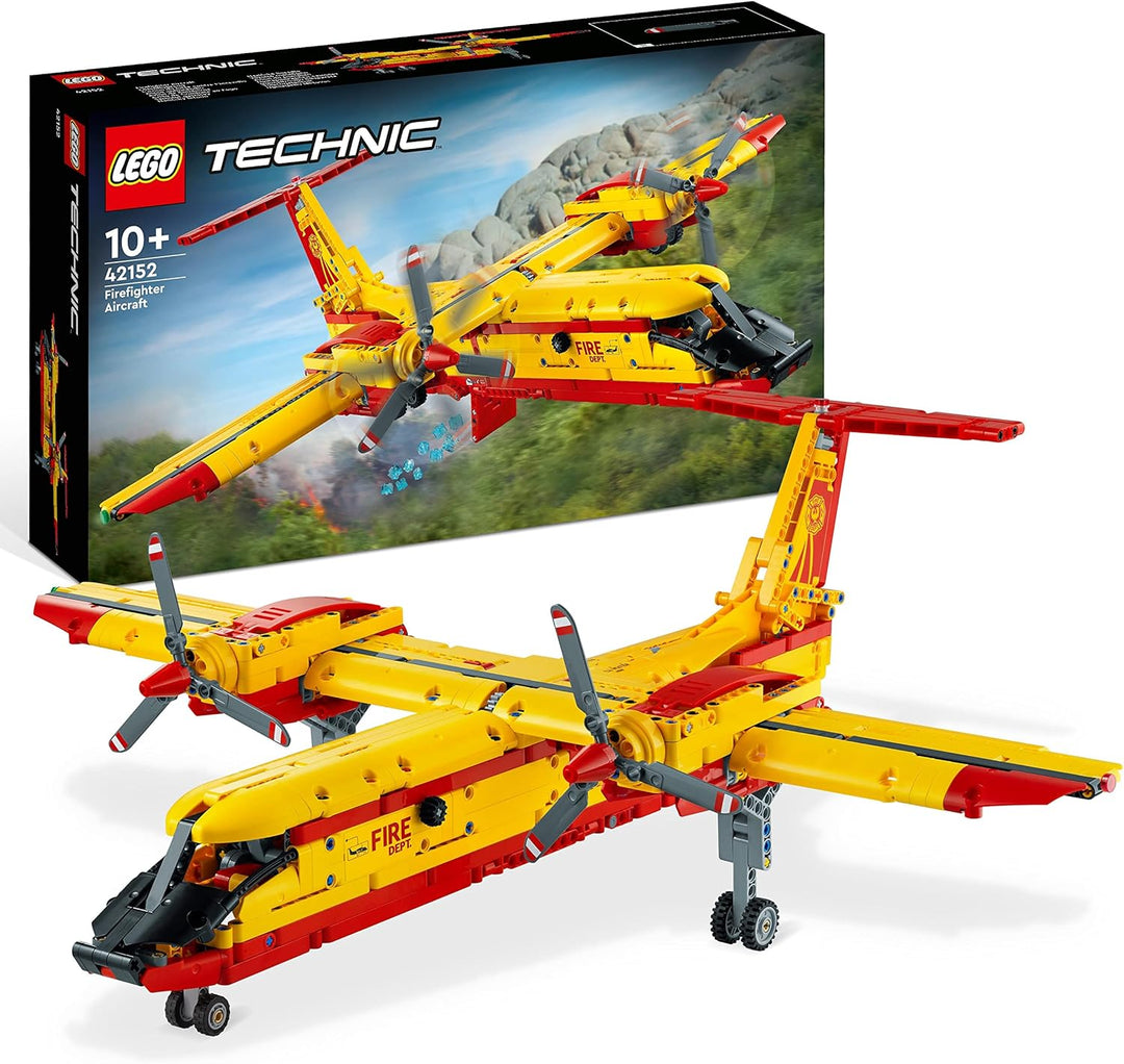 LEGO 42152 Technic Löschflugzeug Feuerwehr-Flugzeug-Spielzeug als Geschenk-Idee für Kinder ab 10 Jah