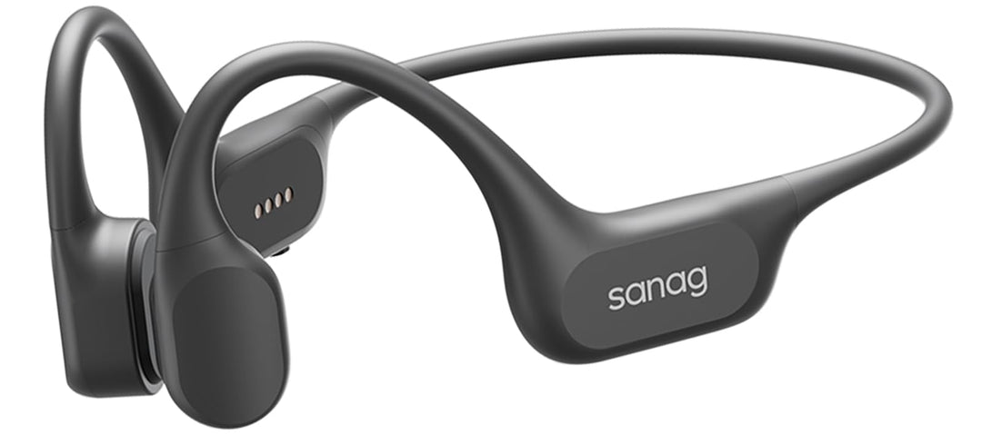 SANAG Knochenschall Schwimmen Kopfhörer, IP68 Wasserdicht, 64GB MP3 Player, Bluetooth 6.0 Sport Kopf
