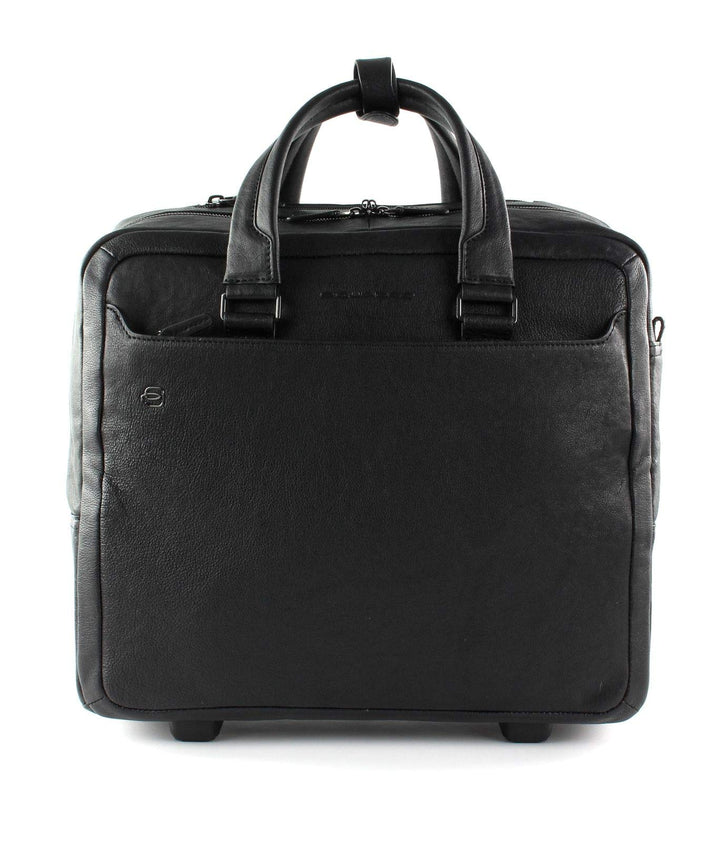 Piquadro Black Square 2-Rollen Businesstrolley 36 cm Laptopfach