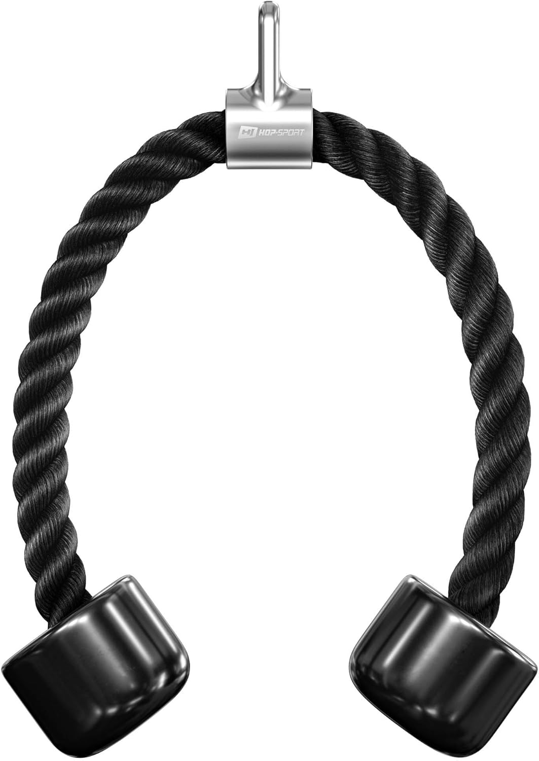 Hop-Sport Trizepsseil 72 cm – Nylon Trizepstau für Kabelzug & Pull Down – Fitness Zubehör mit rutsch