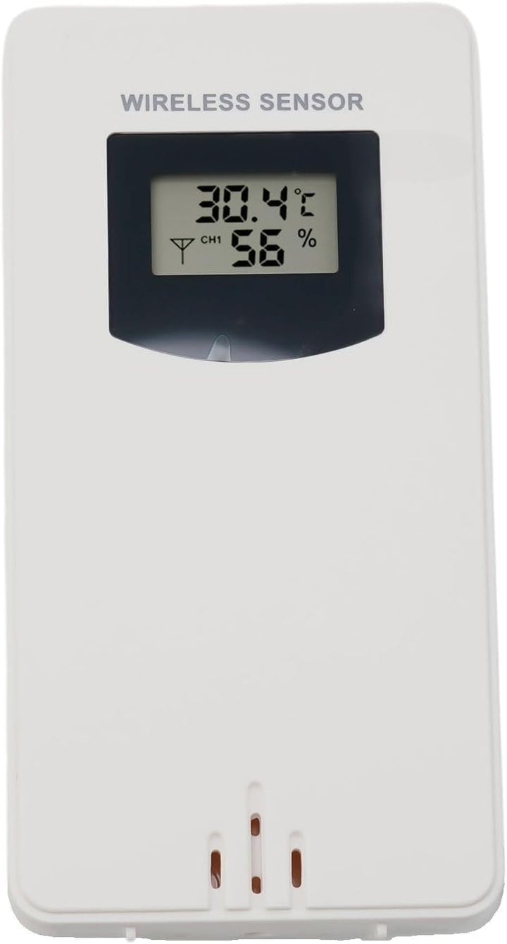 Kabelloser Fernsensor für FanJu 3378 Wetterstation, kabelloser Aussensensor Innensender, 60 Meter Üb