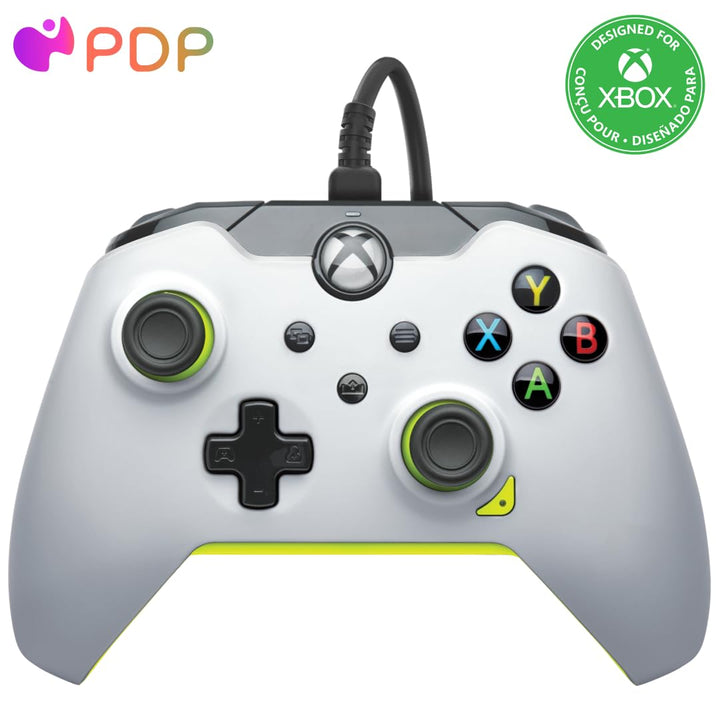 PDP verkabelt Controller Electric weiss für Xbox Series X|S, Gamepad, verkabelt Video Game Controlle