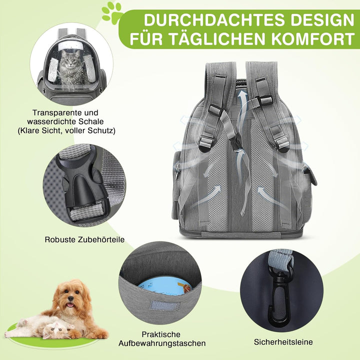 ALLSOPETS Katzenrucksack Träger Innovativer Reisender Bubble Rucksack Tragbar Haustierträger für Kat