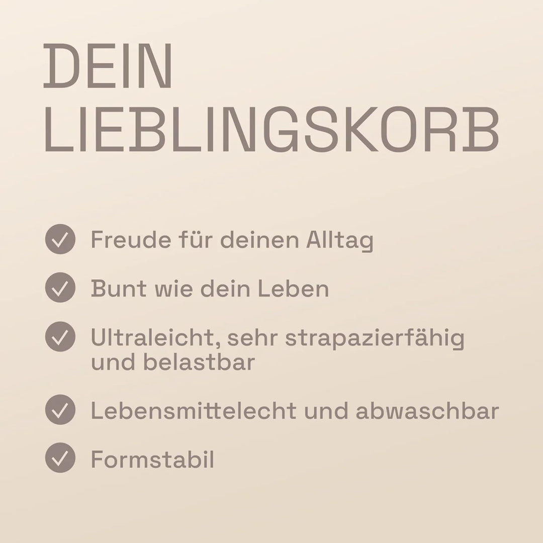 LIEBLINGSKORB Edge black schwarz - ultraleichter, kippsicherer & formstabiler Einkaufskorb - Made in