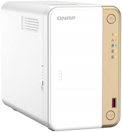Qnap TS-262-4G | 2-Bay, 2 x M.2 Slots, 2.5GbE Desktop NAS, 2-Bay 4GB RAM, 2-bay 4GB RAM