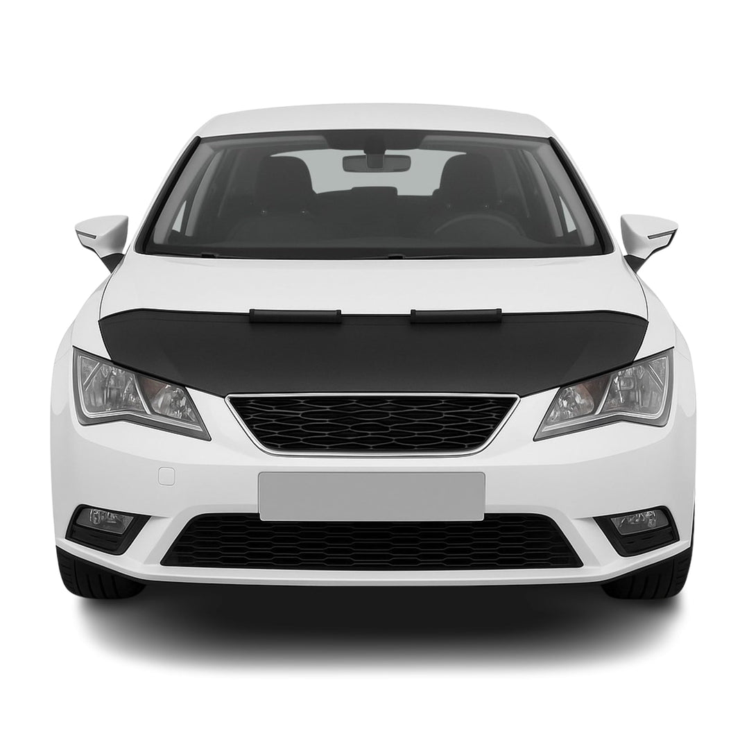 OMAC Haubenbra Steinschlagschutz Bonnet Bra kompatibel mit Seat Leon 2012-2020 Schwarz Halb Schwarz