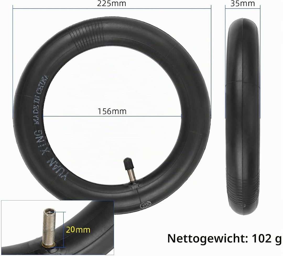 10 * 2.125 Gerade Ventil Innenschläuche für Segway Ninebot F20 F25 F30 F40 Elektroroller Roller Schl