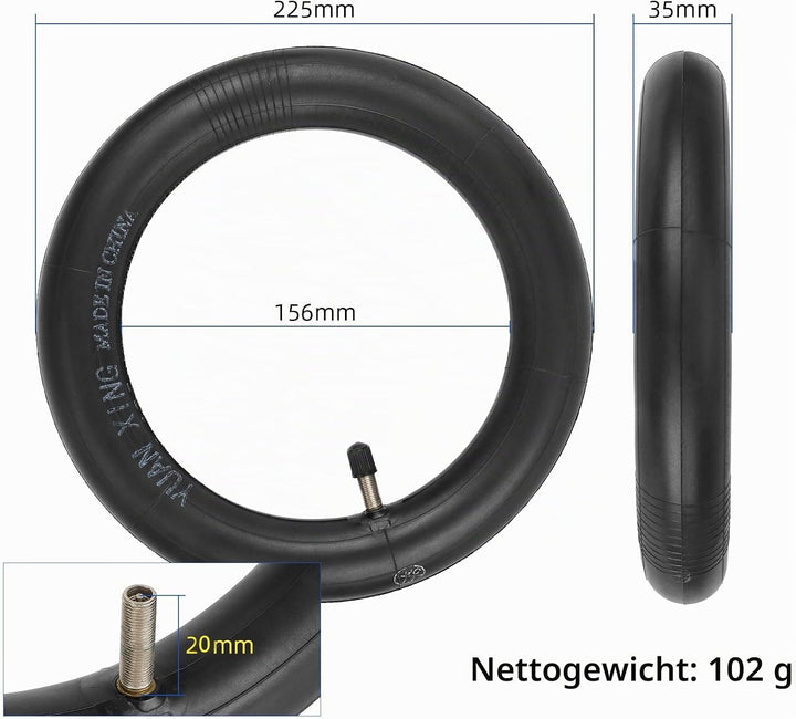 10 * 2.125 Gerade Ventil Innenschläuche für Segway Ninebot F20 F25 F30 F40 Elektroroller Roller Schl