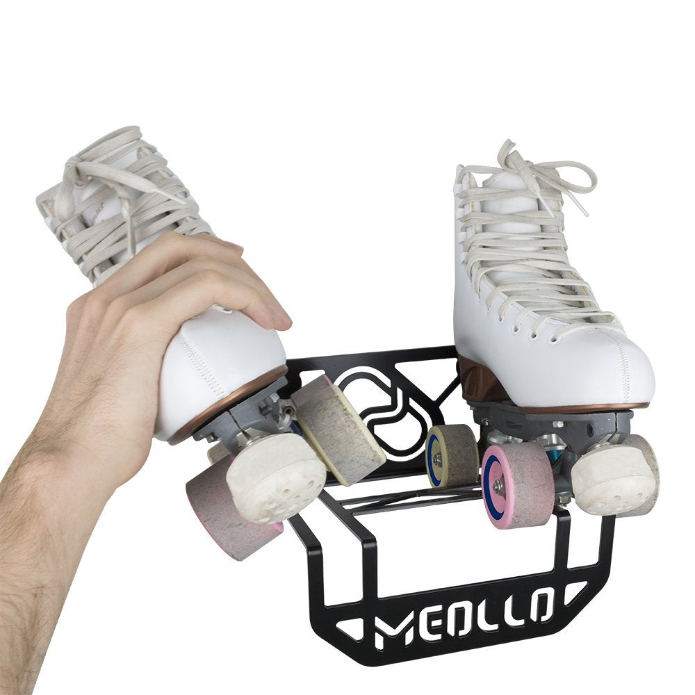 MEOLLO Rollschuhe Wandhalterung (100% Stahl) Weiss, Weiss