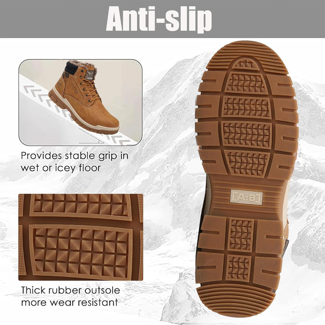 ARRIGO BELLO Winterstiefel Herren Winterschuhe Gefüttert Rutschfeste Warm Stiefel Gemütlich Trekking