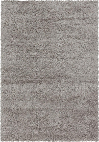 HomebyHome Teppich Wohnzimmer Hochflor Shaggy 50 mm Florhöhe Beige 200 cm Rund - Teppich Schlafzimme