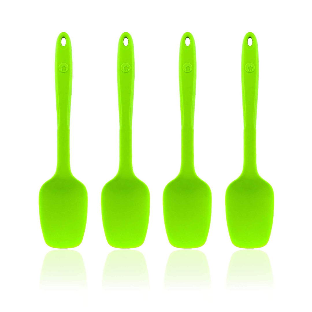 Kochblume Flexlöffel S 4er Set | Premium-Silikon | Hitzebeständig | Spülmaschinenfest | Farbe: limet