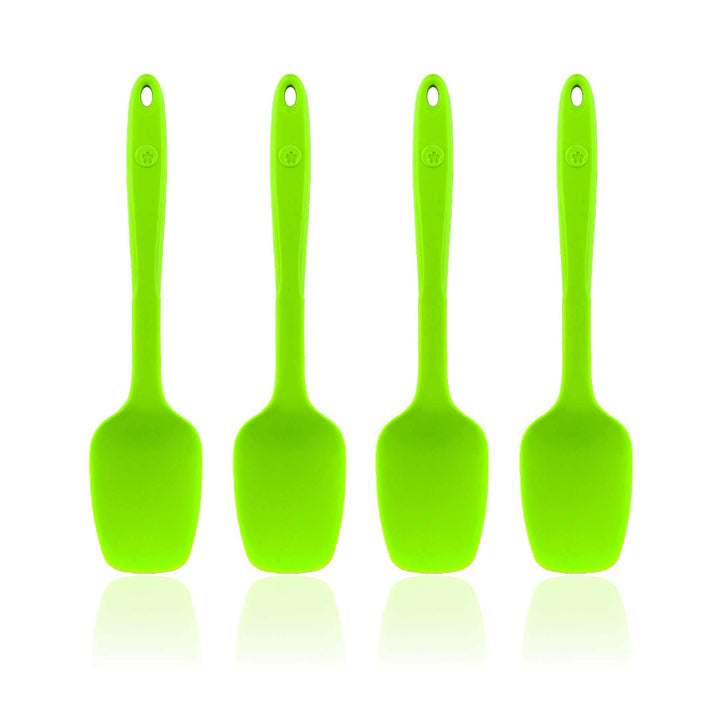 Kochblume Flexlöffel S 4er Set | Premium-Silikon | Hitzebeständig | Spülmaschinenfest | Farbe: limet