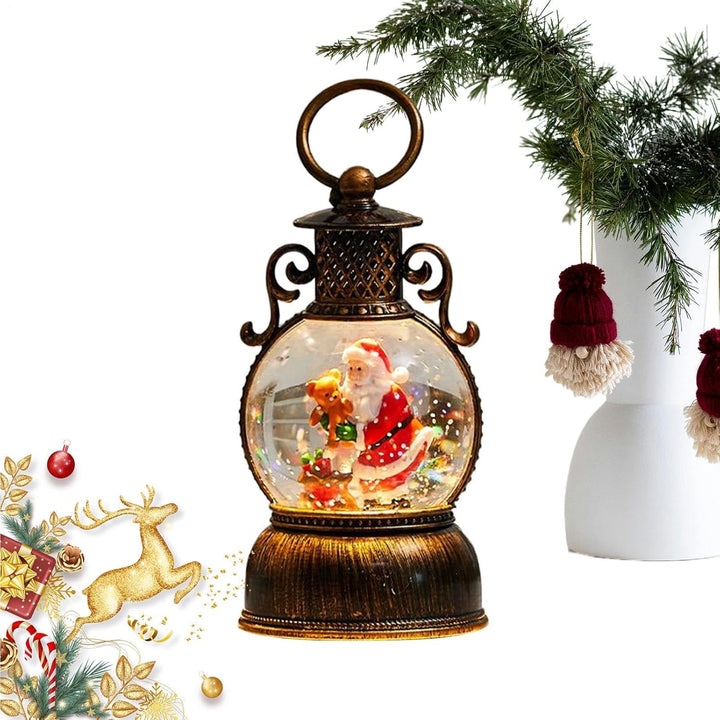 Leuchtende Weihnachtskugel,Partyszene Requisiten | Weihnachts Schneekugel Laterne Glitzerdekoration