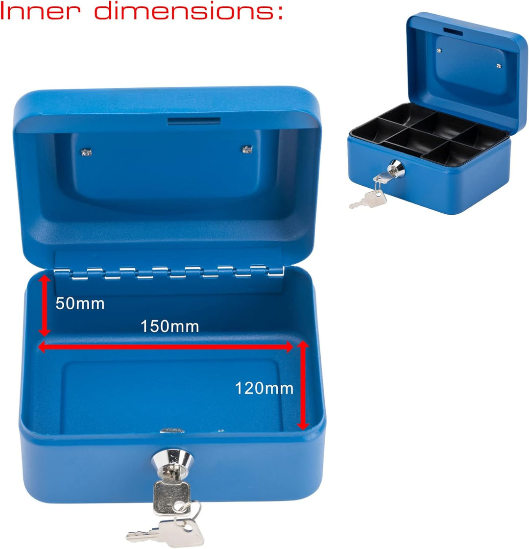Burg-Wächter 701973 Geldkassette, blau, 150 x 80 x 120mm (Packung mit 2) Blau 150 x 80 x 120mm (Pack