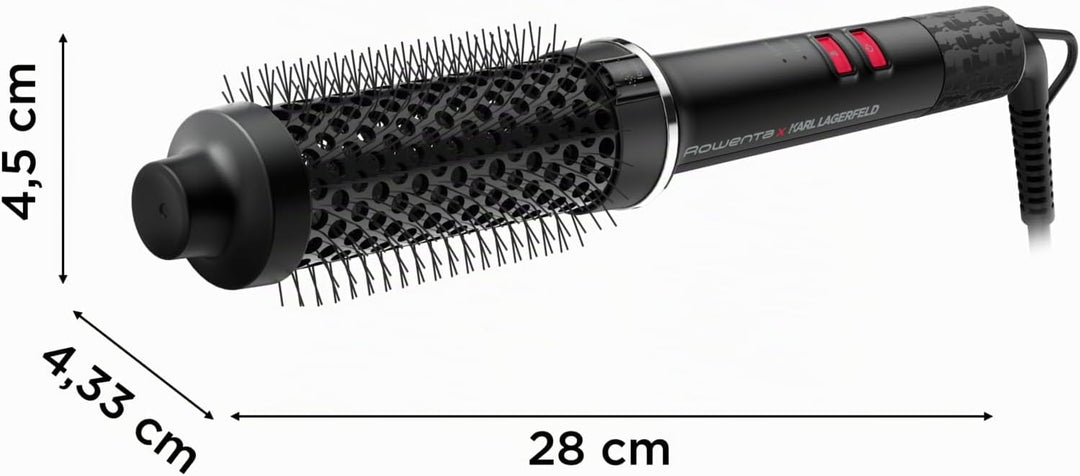 Rowenta X Karl Lagerfeld Power Brush Volumenstyler, 38-mm-Keramikbürste, Ionengenerator, Keramikbesc