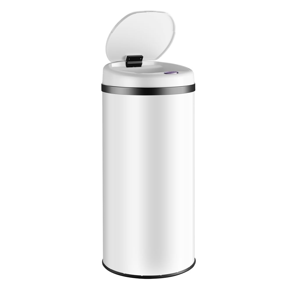 Monzana® Mülleimer Küche mit Sensor Leise 40L Edelstahl USB Ladekabel Deckel Berührungslos Abfalleim