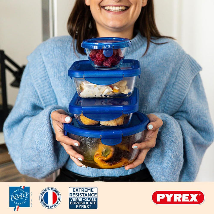 Pyrex Cook&Go Behälter-Set, verschiedene Formen, 7-teilig