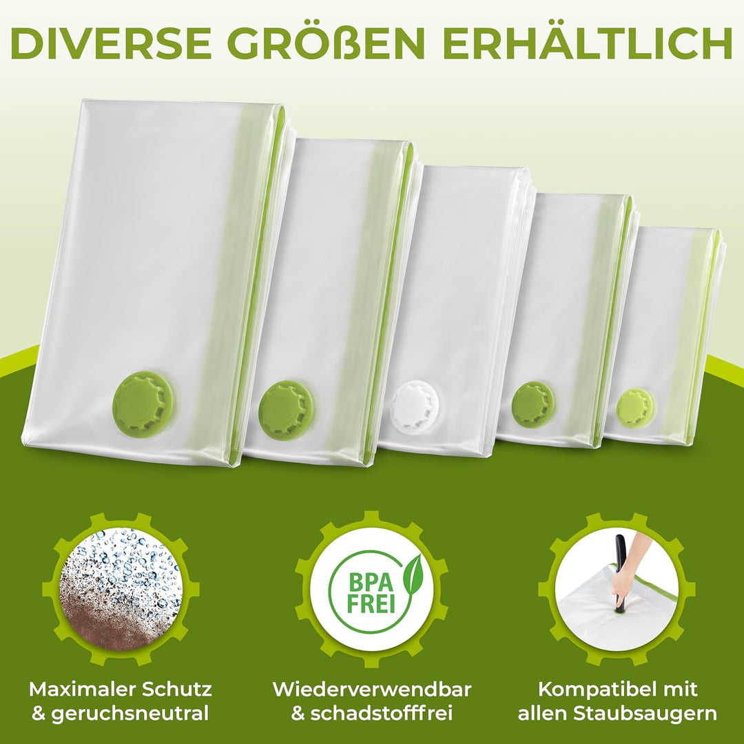 NORDIC® - Vakuumbeutel 6er Set (60x40cm + 70x50cm) – BPA Frei INKL. ETIKETTEN - Vakuumbeutel für Kle