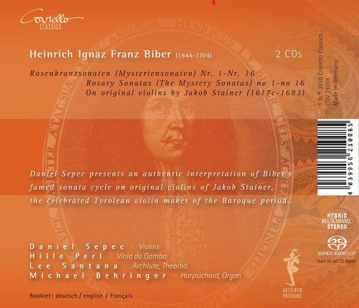Biber: Rosenkranzsonaten, Audio-CD