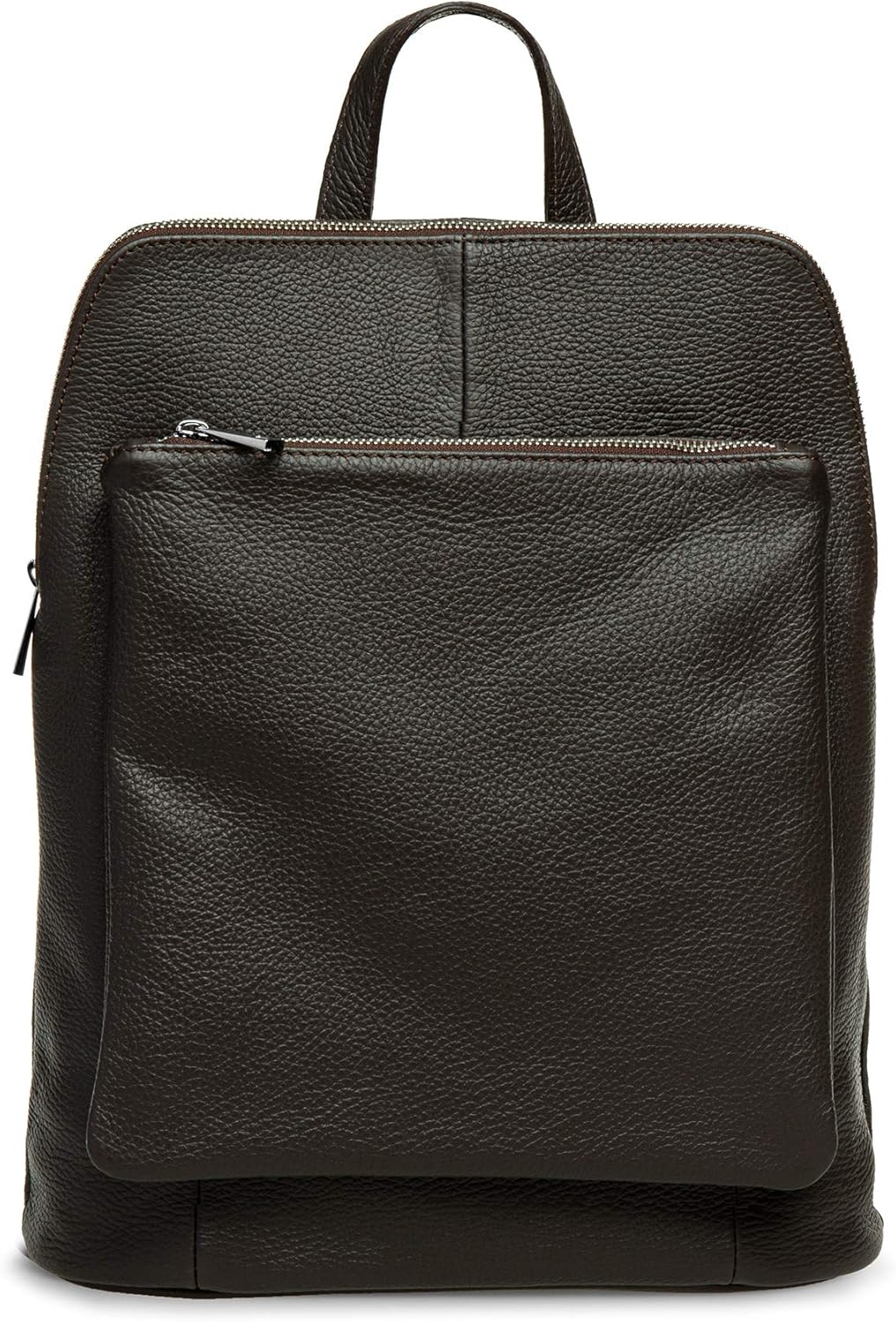 Caspar TL801 Damen 2in1 Rucksack Rucksacktasche aus echtem Leder Einheitsgrösse Dunkelbraun, Einheit
