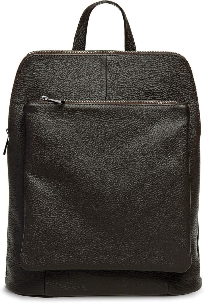 Caspar TL801 Damen 2in1 Rucksack Rucksacktasche aus echtem Leder Einheitsgrösse Dunkelbraun, Einheit