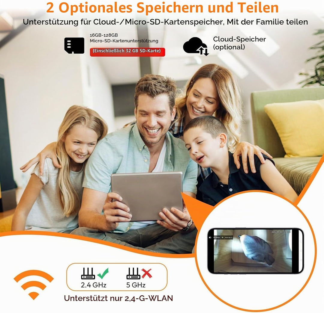 Nistkasten mit 4MP Kamera WLAN, Bunte Vogelhaus für Draussen Wetterfest, 2,4 G WiFi &amp; App Benachrich