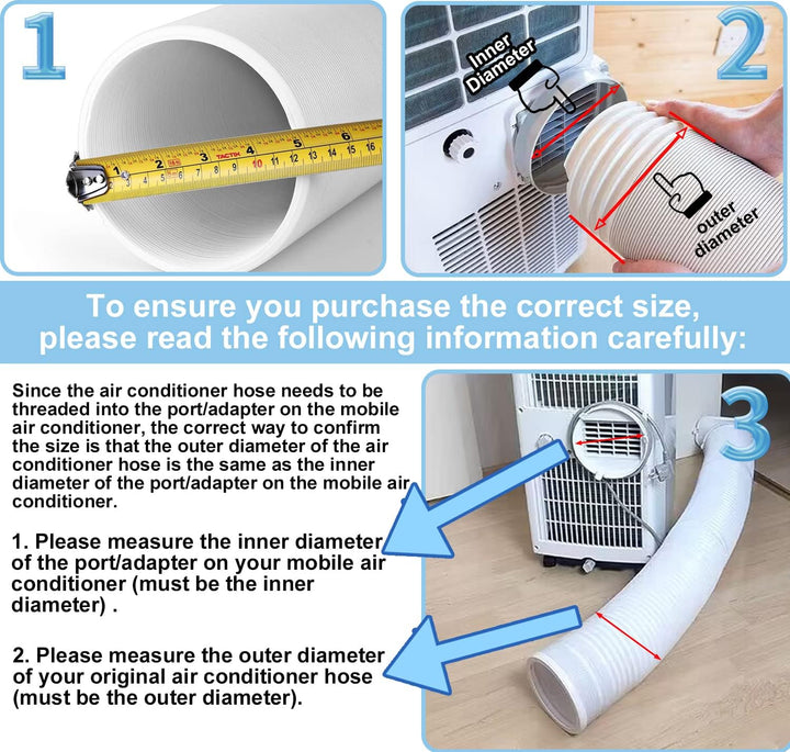 Abluftschlauch 150mm/130 mm, PVC Flexibel Abluftschlauch Klimagerat,Klimaanlage Schlauch HitzebestäN