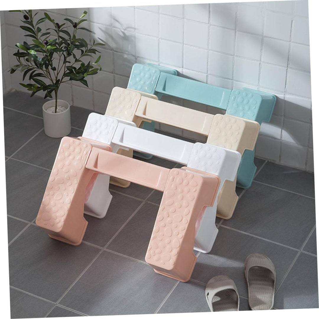BESTonZON 1 X Toilettenhocker Fusshocker Fusshocker Tritthocker Für Kinder Toiletten Hockhocker Weis