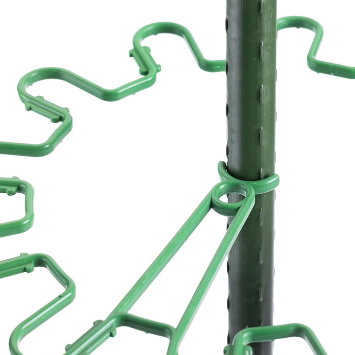 KADAX Staudenhalter Rund Ø 21 cm im 20er Set, Pflanzenhalter aus Kunststoff, Pflanzenstütze, Stauden