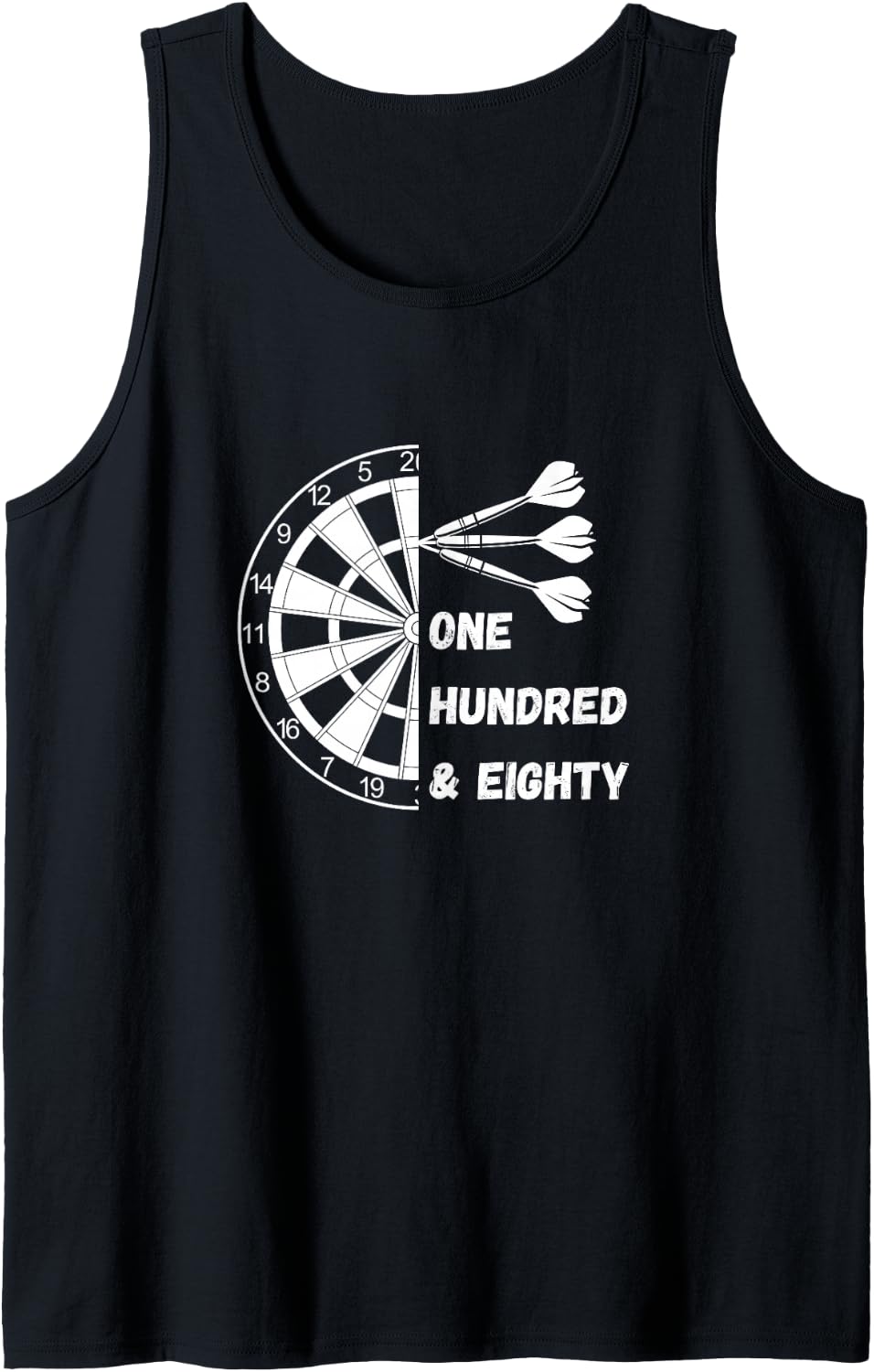 One Hundred Eighty Darts - 180 Triple 20 Dartboard Design Tank Top