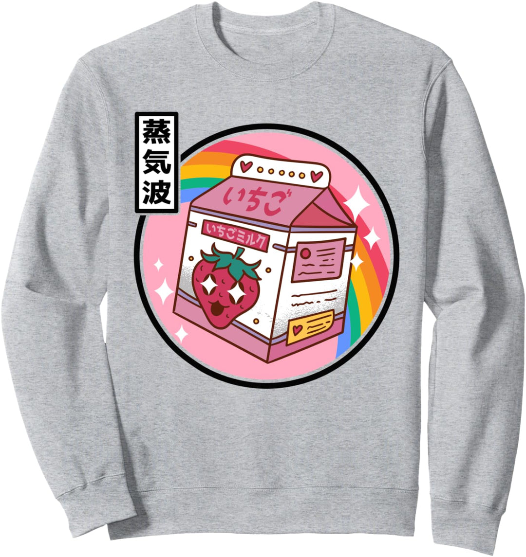 Erdbeermilch Japan Style Pastell Otaku Anime Vaporwave Sweatshirt
