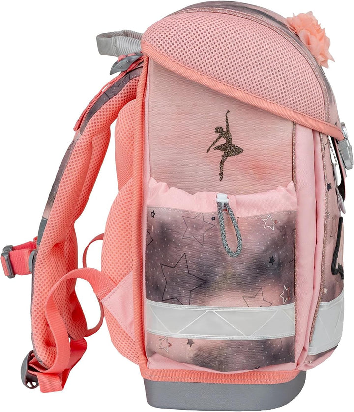 Belmil Classy Schulranzen Set 4 - teilig (403-13/AG/S) M Rose Ballet, M Rose Ballet