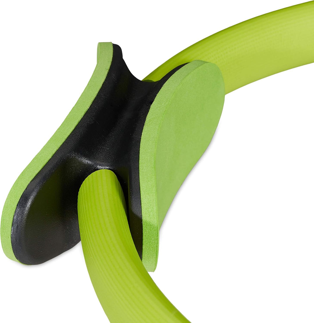 Bluefinity Pilates Ring mit Übungen, Doppelgriff, gepolstert, Widerstandsring Yoga, Fiberglas, Fitne