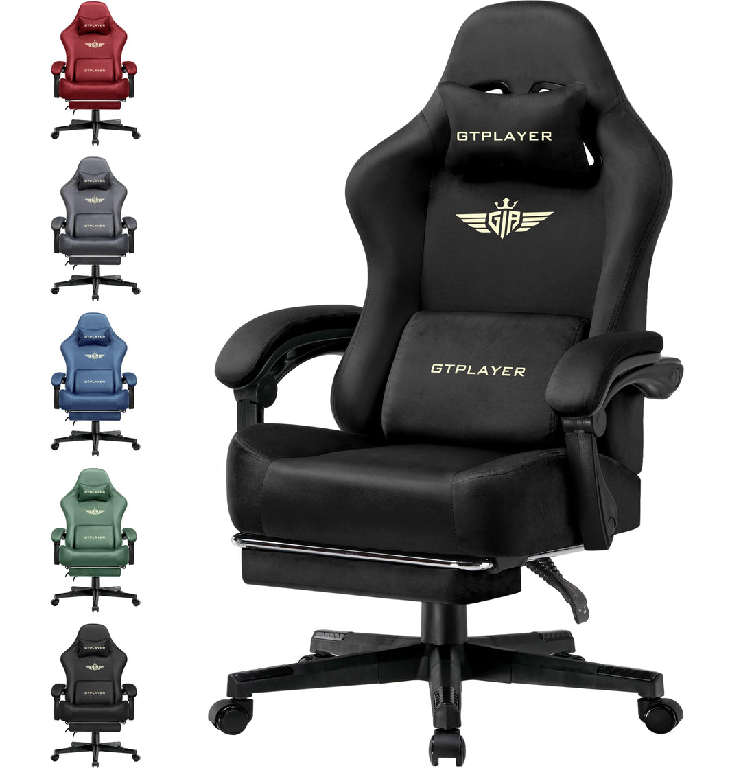 GTPLAYER Gaming Stuhl, Atmungsaktiver Bürostuhl, bürostuhl ergonomisch, Hochwertiger - Stoff, Ergono