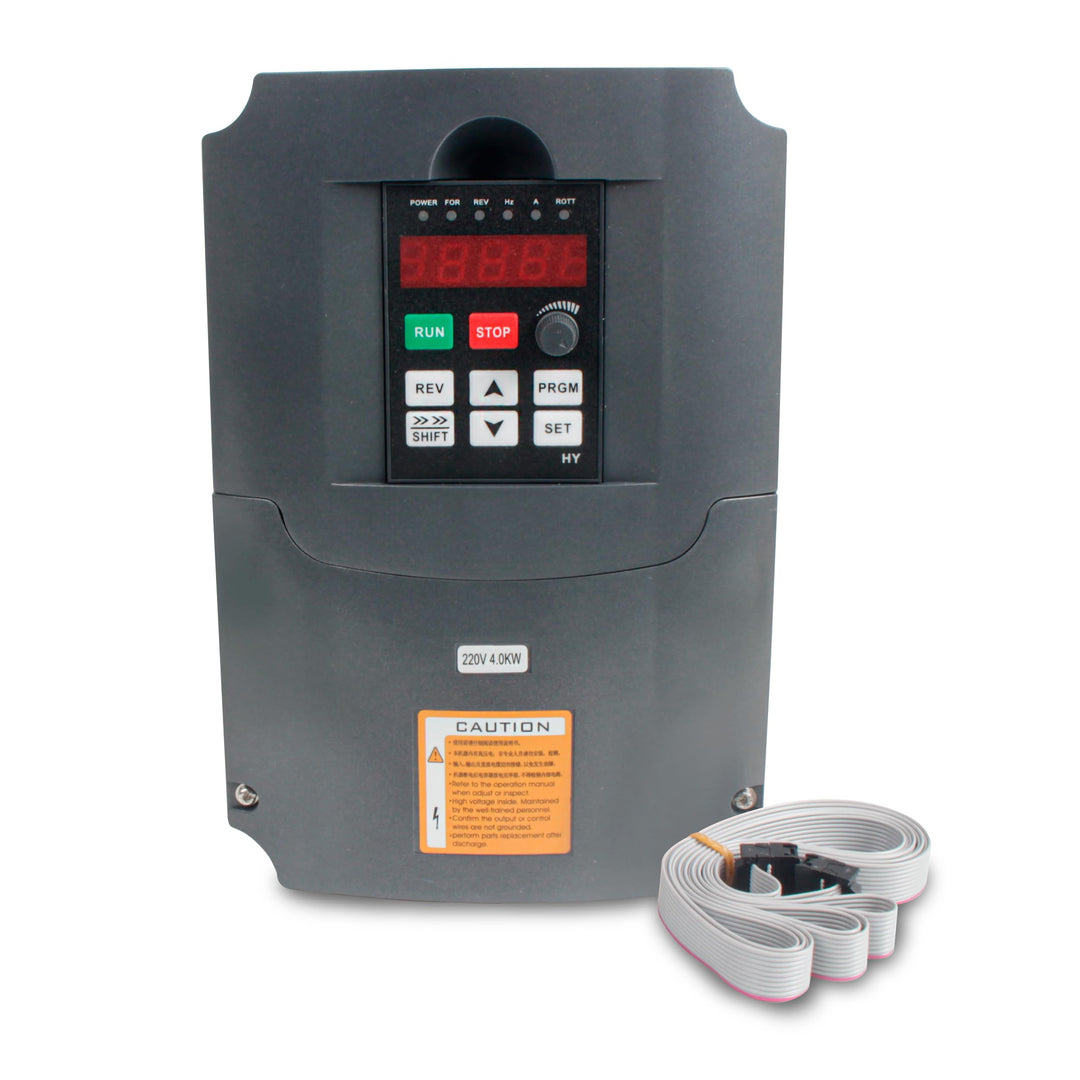 RATTMMOTOR VFD 4kW 220V 3 Phasen Frequenzumrichter CNC Umrichter mit 2m Verlängerungskabel für Spind