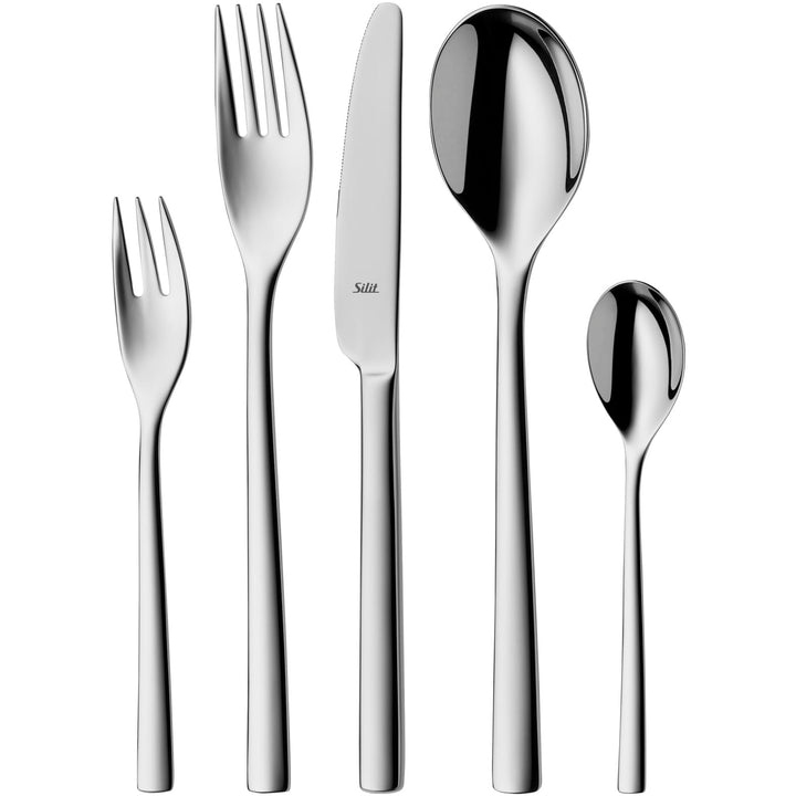 Silit Trend Besteck Set 6 Personen, 30-teilig, Monobloc-Messer, Crominox Edelstahl poliert, rostfrei