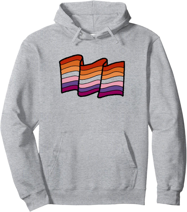 Trendy Pride Lesbian Flag Pullover Hoodie