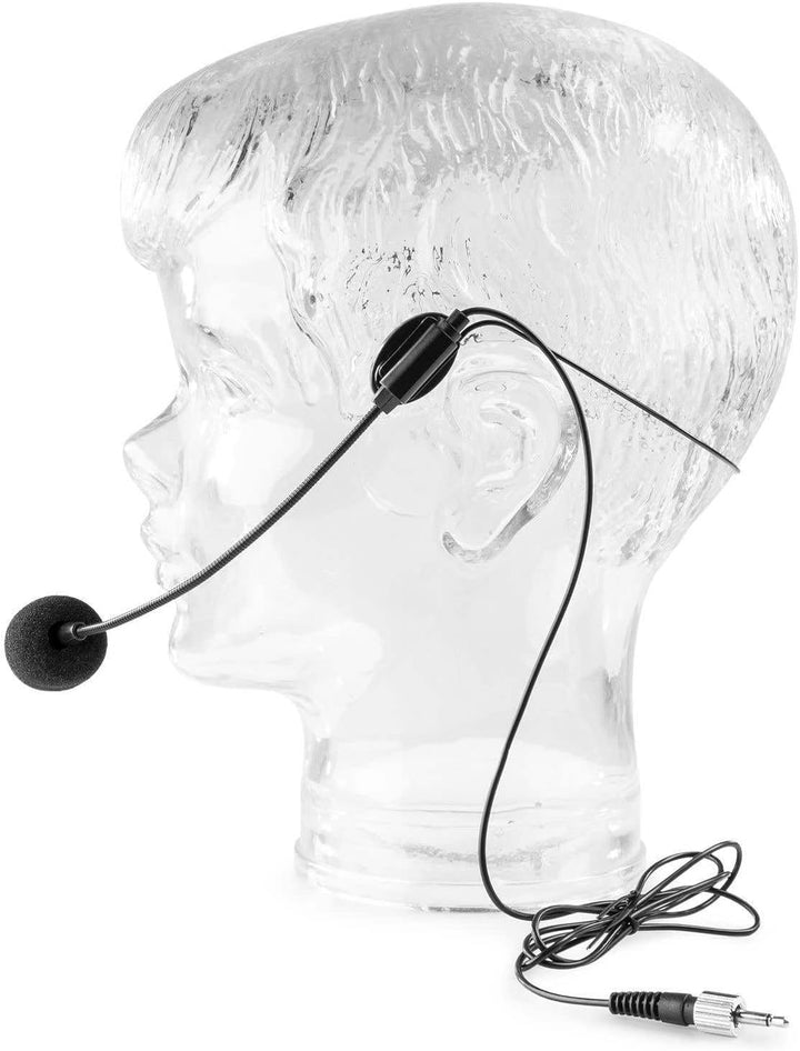 Vonyx WM62 - Mikrofon Set, 2 Drahtlose Mikrofone mit Body Packs Taschensender, Headsetmikrofon und E