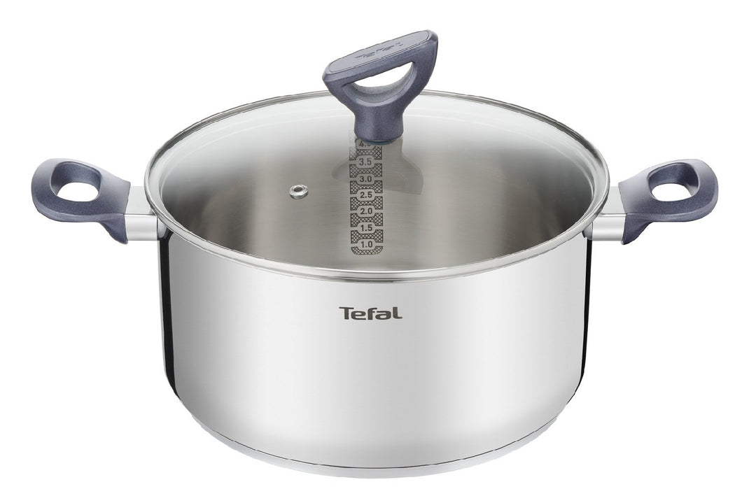 Tefal G71244 Daily Cook Kochtopf mit Deckel | 20cm | Messskala | Ausgiesshilfe | induktionsgeeignet